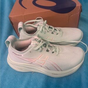 ASICS Women's Mint Green Athletic Shoes Gel Nimbus 26